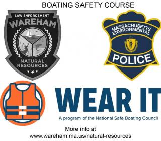 Boating Safety Course - view info at www.wareham.ma.us/department-natural-resources