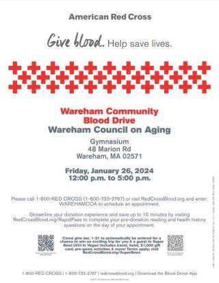 Wareham Community Blood drive 