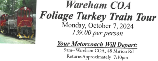 Wareham COA Foliage Turkey Train Tour 