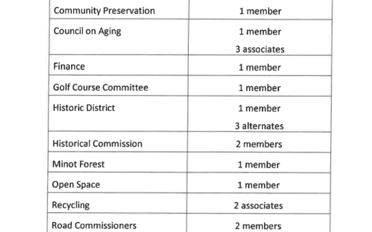 Board and Committee Vacancies 